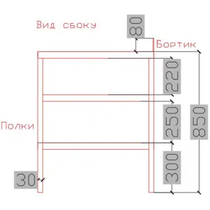 Стол производственный RoboLabs SRs1D-070/40-H85