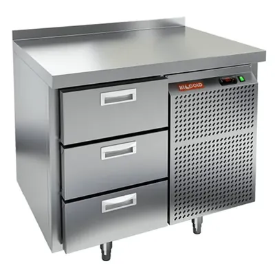 Столы морозильные GN 3/BT стол охл.(-10-18), 3 ящика, 900х700х850мм, HICOLD RUS