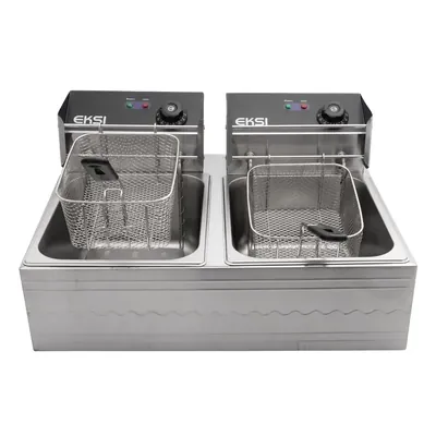 Фритюрницы Фритюрница EKSI 6+6L Electric Fryer