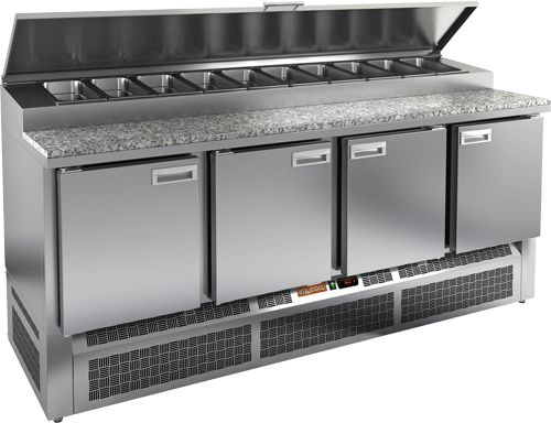 СТОЛ ДЛЯ ПИЦЦЫ HICOLD PZE1-1111/GN (1/3H) КАМЕНЬ (R290)