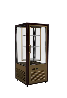 Шкафы холодильные Шкаф среднетемпературный Carboma D4 VM 120-2, R120Cвр Люкс коричнево-золотой