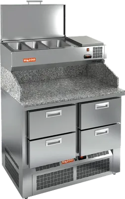 Столы для пиццы и салатов СТОЛ ДЛЯ ПИЦЦЫ HICOLD PZE3-22/SN КАМЕНЬ (R290)