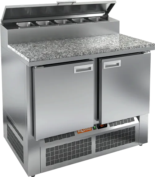Стол для пиццы Hicold PZE2-11/GN (1/6H) камень (R290)
