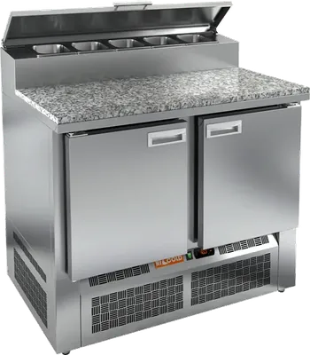 Столы для пиццы и салатов СТОЛ ДЛЯ ПИЦЦЫ HICOLD PZE2-11/GN (1/6H) КАМЕНЬ (R290)