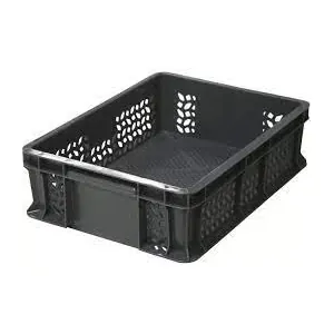 Ящики и лотки Ящик L 40см w 30см h 12 см перфорированный Тара 701.01.02 черный