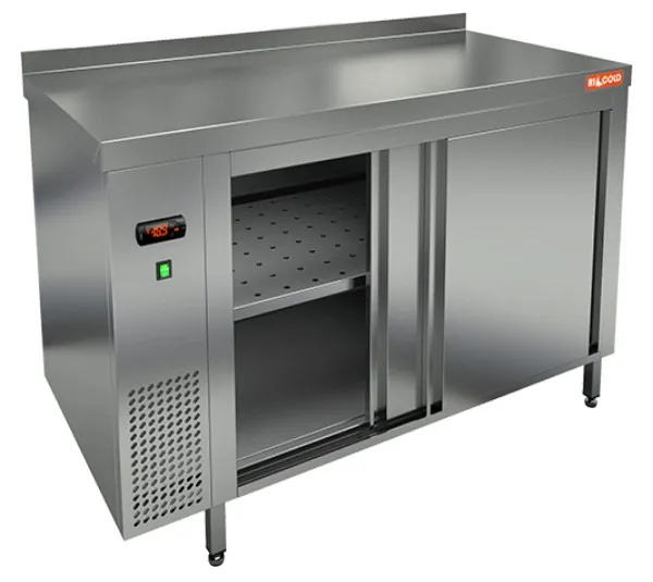 Столы тепловые TS 10 GN (1000x700x850) тепловой стол-купе пристенный, HICOLD RUS