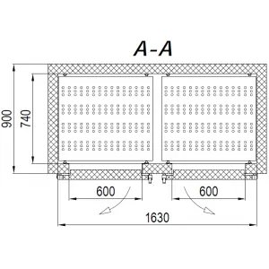 Шкаф холодильный Ирбис MB-2PP-C2 (1790*900*2650)+2хСветильник светодиод.+Перегородка вент.
