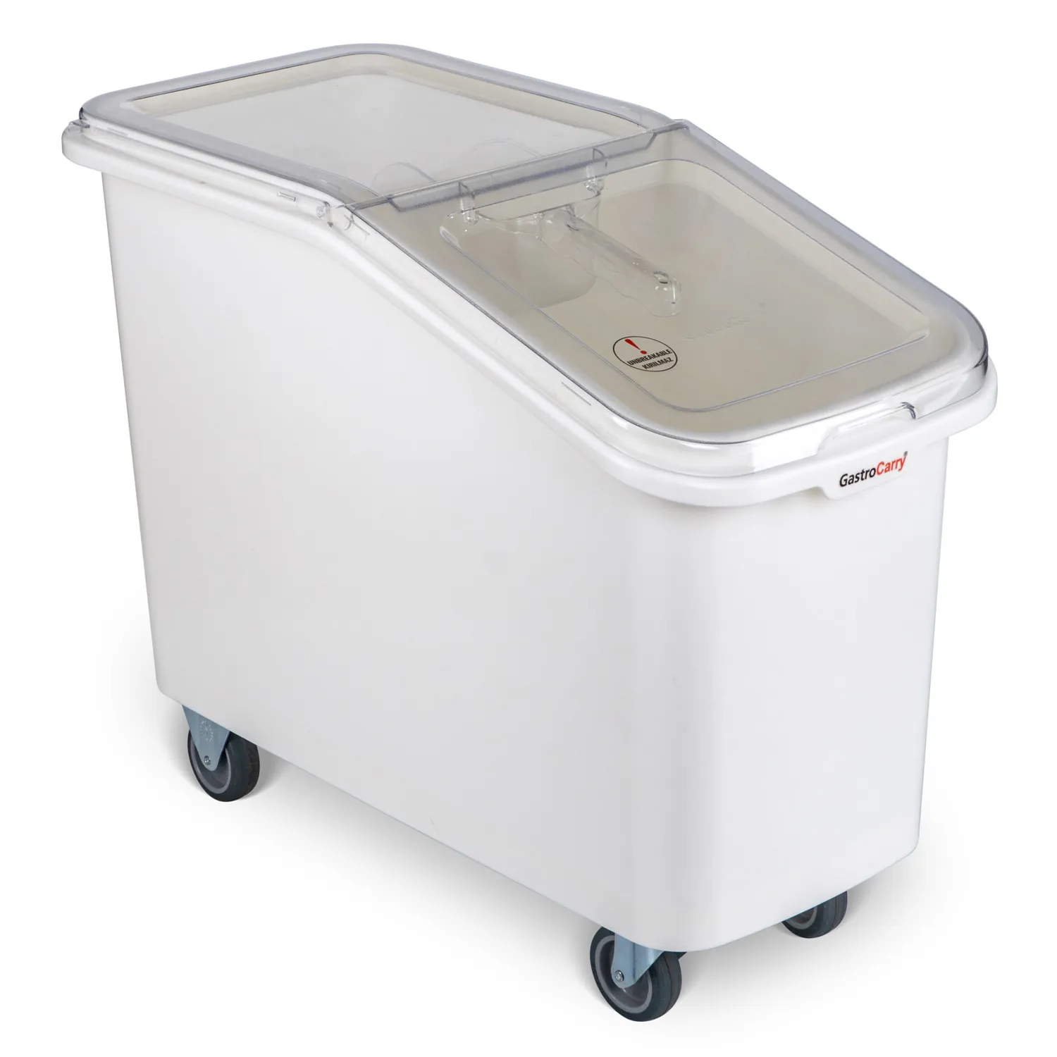 Контейнер для сыпучих продуктов 62 л 340*720*580 мм. (-40°C /+70°C) п/п на колесах, с совком, белый GP Gastroplast