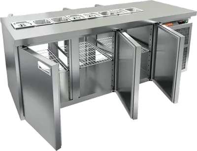 Столы для пиццы и салатов СТОЛ ДЛЯ САЛАТОВ HICOLD SL2T-111/GN (1/6) БЕЗ КРЫШКИ (R290)
