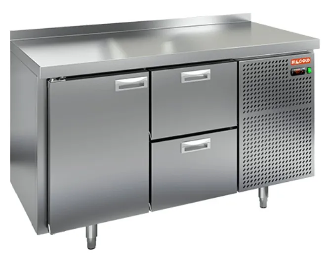 SN 12/BT стол охл.(-10-18), 1 дверь, 2 ящика, 1390х600х850мм, Hicold RUS