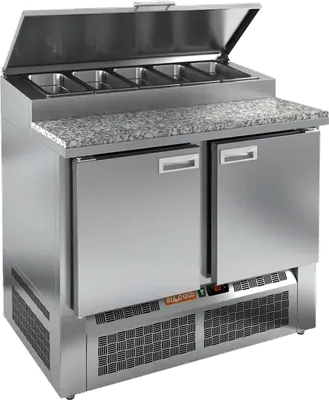 Столы для пиццы и салатов СТОЛ ДЛЯ ПИЦЦЫ HICOLD PZE1-11/GN (1/3H) КАМЕНЬ (R290)