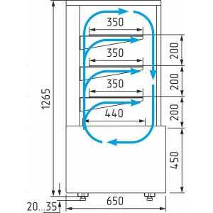 Витрина холодильная Полюс KC70 VM 0,9-1 LIGHT 9006-9005 (ВХСв-0,9д Carboma Сube ТЕХНО)