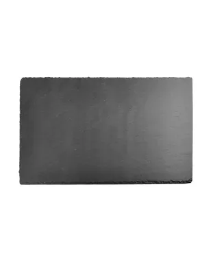 Блюдо для подачи прямоуг. 50*30 см. h=0,7 см. черное, сланец MGprof