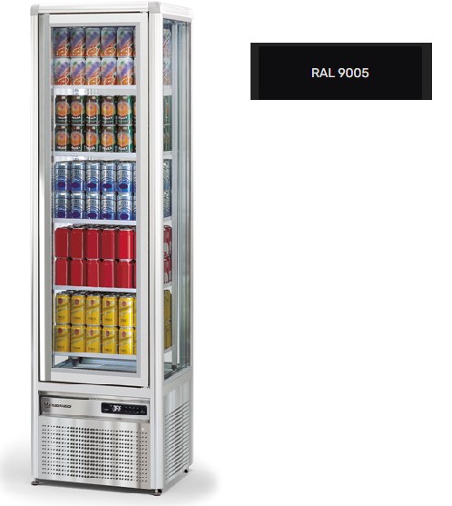 Шкафы морозильные ШКАФ ХОЛОД. СО СТЕКЛОМ TECFRIGO SNELLE 281 G ЧЕРНЫЙ RAL9005+ЗАМОК