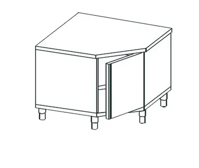 Столы производственные СТОЛ УГЛОВОЙ ЗАКРЫТЫЙ APACH CHEF LINE LWT711SH2HD