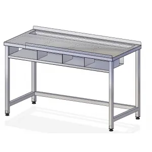 Стол производственный для раскатки теста RoboLabs SRs2D-140/7L-H9-02