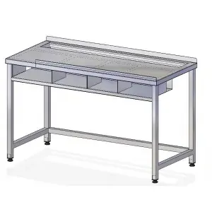 Стол производственный для раскатки теста RoboLabs SRs2D-140/7L-H9-02