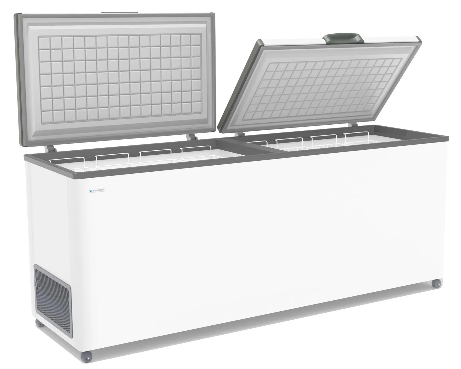 Ларь морозильный FROSTOR F 800 SD белый (серая рамка) STANDART DOUBLE (пропан)