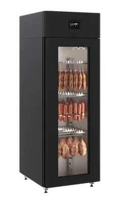 Шкафы для созревания ШКАФ ХОЛОДИЛЬНЫЙ.СО СТЕКЛЯННОЙ ДВЕРЬЮ POLAIR CS107-SALAMI BLACK 1001223d
