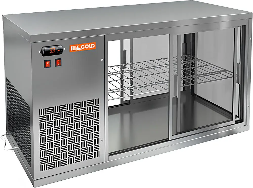 Витрина настольная HICOLD VRL T 1100 L, холодильная, сквозная
