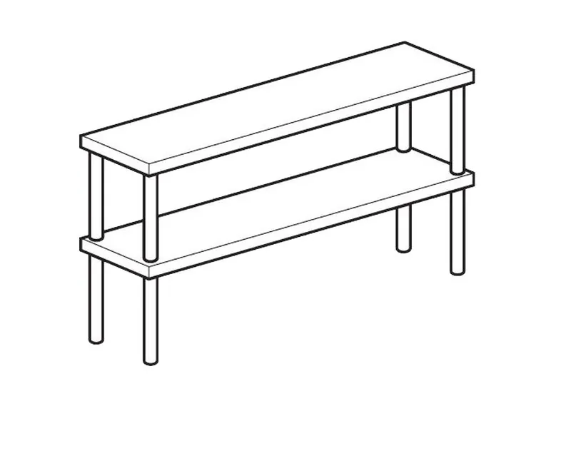 Полки настенные ПОЛКА НАСТОЛЬНАЯ ОТКРЫТАЯ APACH CHEF LINE LOSO3519T2