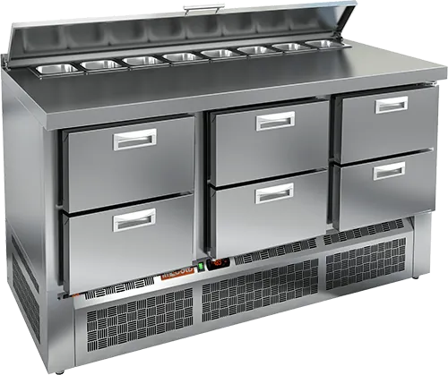 Столы для пиццы и салатов СТОЛ ДЛЯ САЛАТОВ HICOLD SLE2-222GN (1/6) (R290)