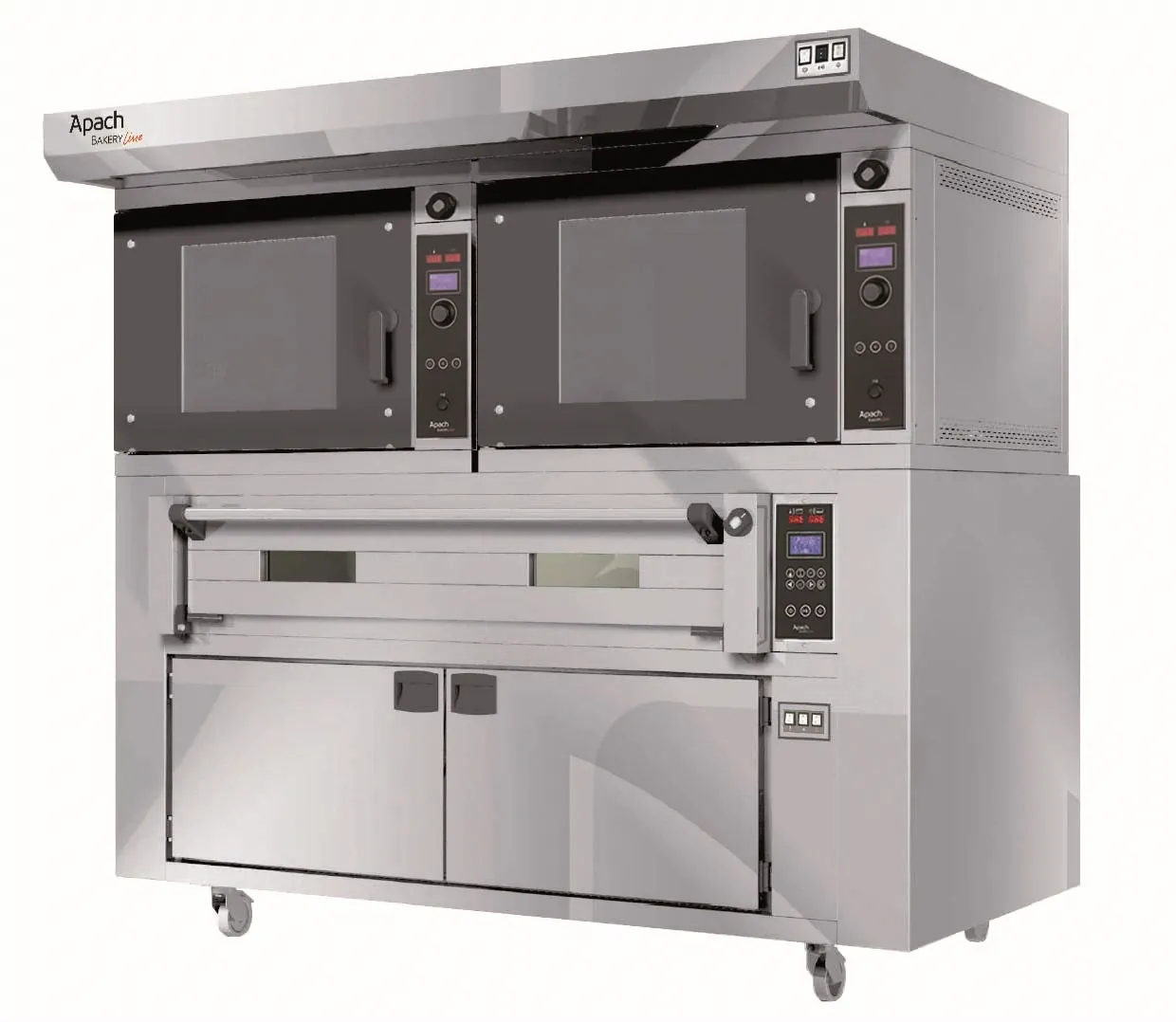 Конвекционные печи ПЕЧЬ КОНВЕКЦИОННАЯ С ПОДОМ С РАССТОЙКОЙ APACH BAKERY LINE 2K4TP DP+E4L18PA