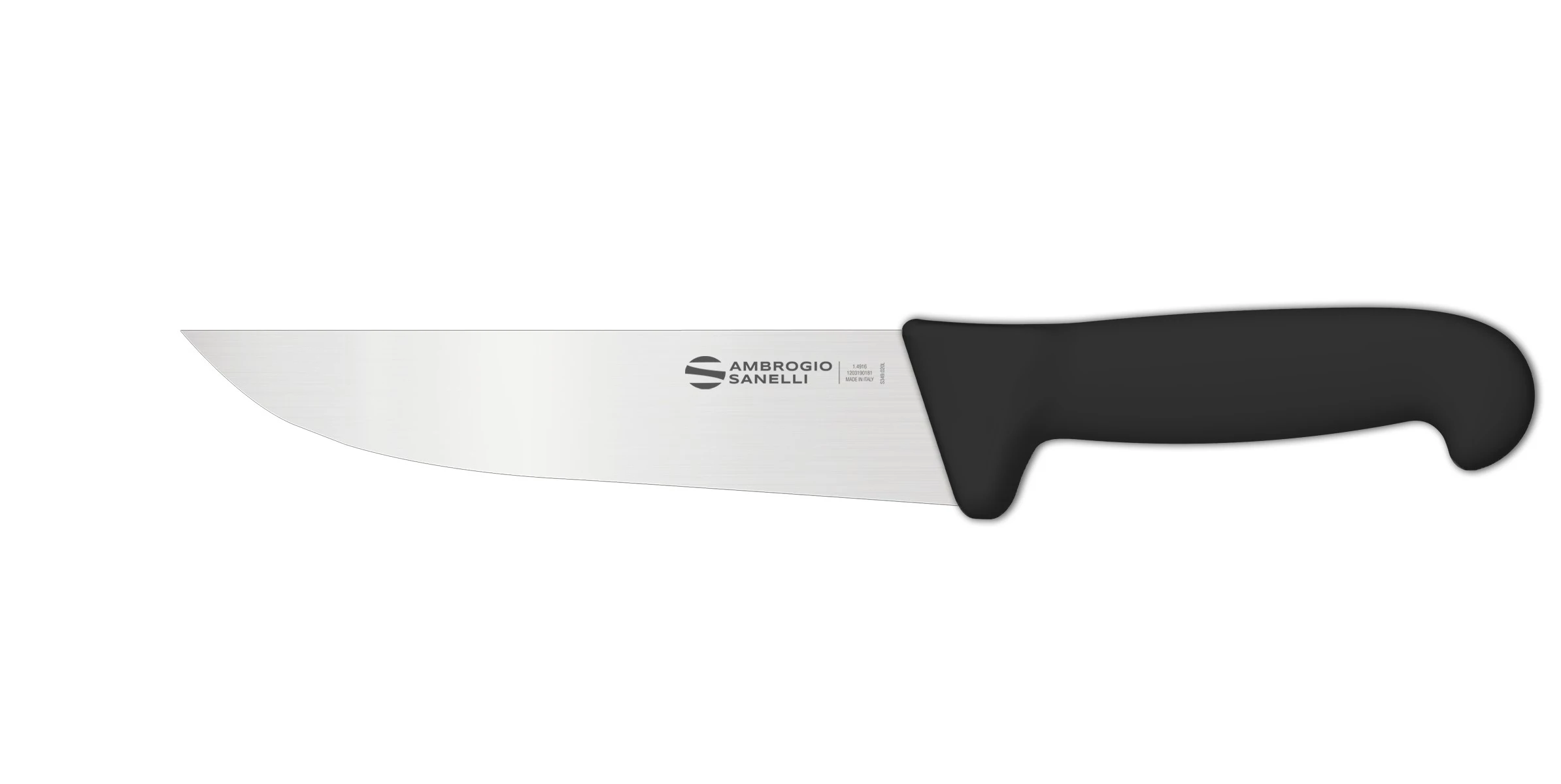 Инвентарь и инструмент Нож Sanelli Ambrogio серии Supra, SM09018B, для мяса 180 х 37 мм, черный
