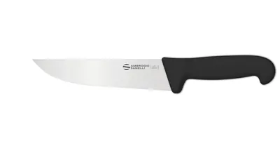Инвентарь и инструмент Нож Sanelli Ambrogio серии Supra, SM09018B, для мяса 180 х 37 мм, черный