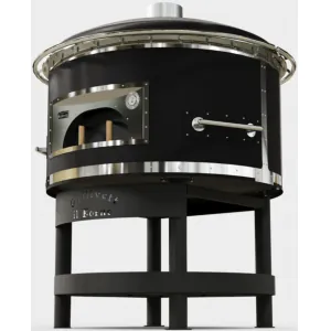 Печь дровяная Grillvett IL Forno 1200 черная с подставкой