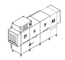 Конвейерные посудомоечные машины Машина посудомоечная Dihr RX 326 AS DX+DDE+HRP30/ДЕЛЕНИЕ 2 части