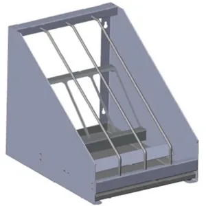 Полка настенная для разделочных досок Assum ПНД-П-3/4 (300х400х300) (4 секции, поддон)