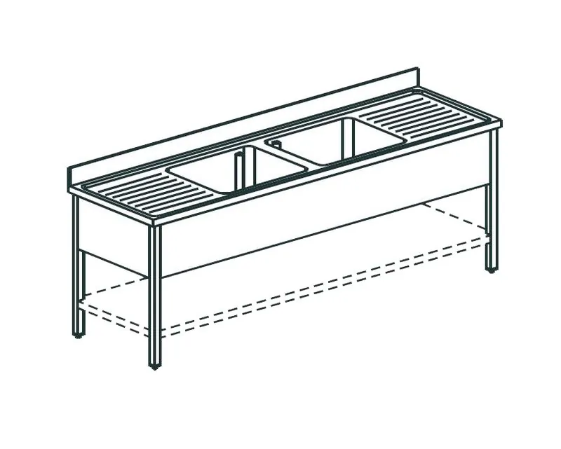 Ванна моечная APACH CHEF LINE L2S237-552WSH