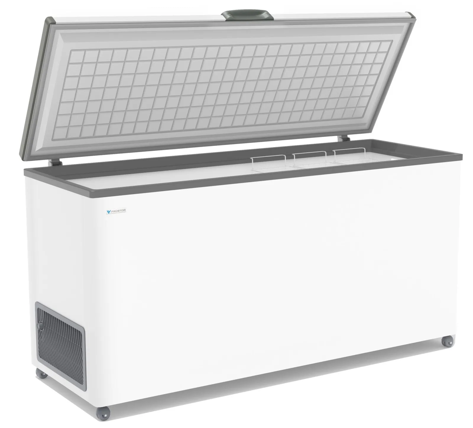 Ларь морозильный FROSTOR F 600 S белый (серая рамка) STANDART (пропан)