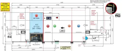 Конвейерные посудомоечные машины Машина д/мойки ящиков Dihr LX 751 DX СПЕЦ.+DDE+DRF99MB+XP+SAN/ДЕЛЕНИЕ 3 части