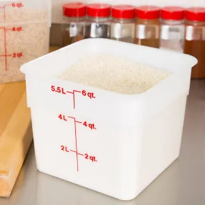 Контейнер 5.7л L 21.5см h 18.5см с градуировкой полиэтилен Cambro 6SFSP-148