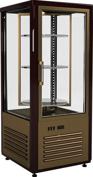 Шкаф среднетемпературный Carboma D4 VM 120-2, R120Cвр Люкс коричнево-золотой