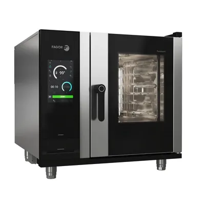 Пароконвектоматы Пароконвектомат FAGOR APW-061 E R LW S, электр, бойлерный, мойка жидкой химией и табл, 6 уровней