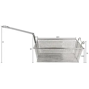 Корзины для фритюрниц и макароноварок Корзина для фритюрницы L 43.5см w 21.5см h 31см нерж.сталь Enigma Cookware Big Size Frying Basket