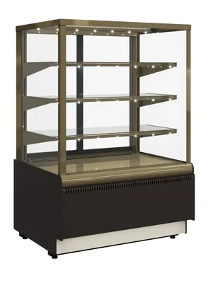 Витрины кондитерские ВИТРИНА КОНДИТЕРСКАЯ KC70 VV 0,9-1 0102-0109 (ВХСВ-0,9Д CARBOMA CUBE ЛЮКС) КОРИЧ.-ЗОЛОТОЙ 1800037p
