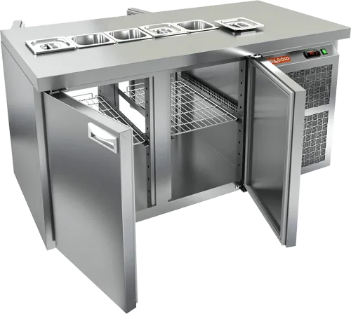 Столы для пиццы и салатов СТОЛ ДЛЯ САЛАТОВ HICOLD SL2T-11/GN (1/6) БЕЗ КРЫШКИ (R290)