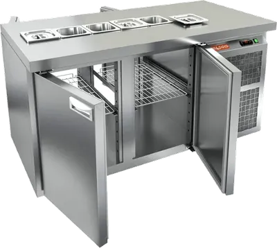 Столы для пиццы и салатов СТОЛ ДЛЯ САЛАТОВ HICOLD SL2T-11/GN (1/6) БЕЗ КРЫШКИ (R290)