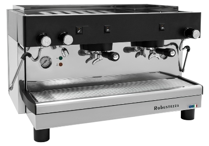 Кофемашины КОФЕМАШИНА ПОЛУАВТОМАТ ROBUSTEZZA STH2M/ ЧЕРНАЯ+ВЫСОКАЯ ГРУППА 1Ф