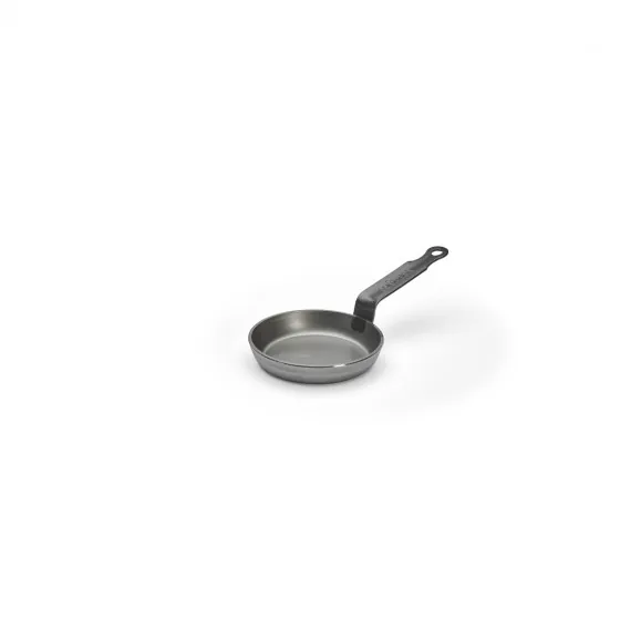Сковорода для оладьев d=12 см. белая сталь (индукция) Carbone Steel De Buyer (5140.12)