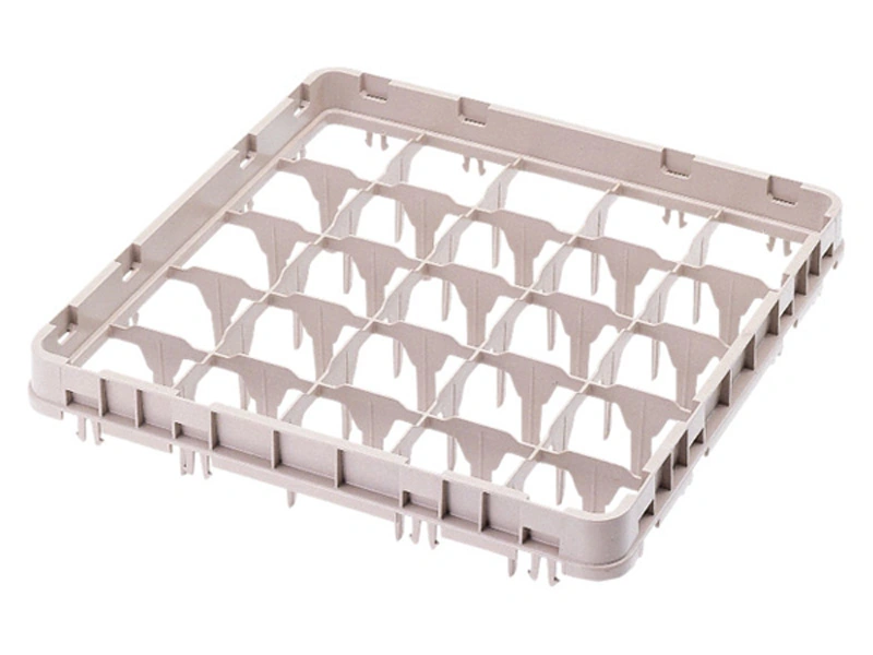 Кассета для мойки и хранения Cambro 25E1151, доп. секция 25 ячеек, мягко-серый