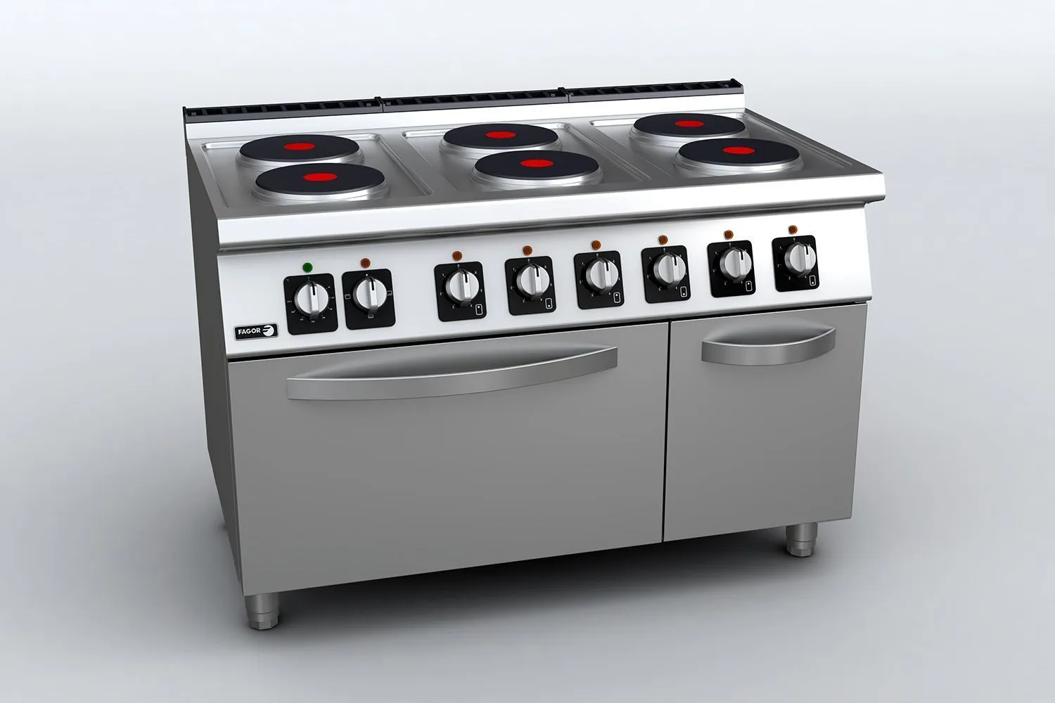 Плита FAGOR C-E761, электрическая 6 круглых конфорок с духовкой