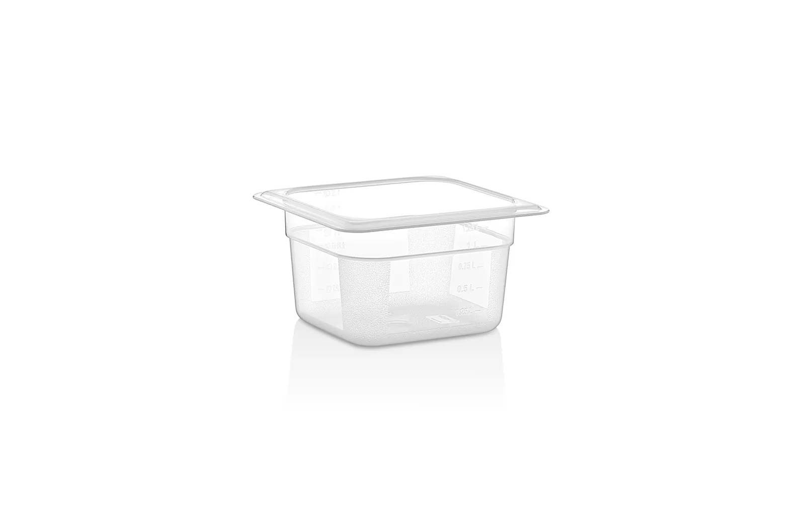 Гастроемкость 1/6 h=100 мм. 176*162 мм. 1,25 л. п/п прозрачная GP Gastroplast