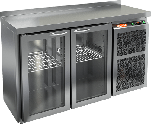 СТОЛ С ХОЛОДИЛЬНЫМ ШКАФОМ СО СТЕКЛ. ДВЕР. HICOLD BNG 11 BR2 HT (R290)