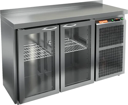 Стол с холодильным шкафом со стекл. двер. Hicold BNG 11 BR2 HT (R290)
