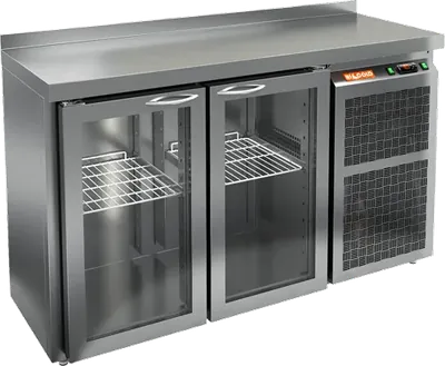 Столы холодильные СТОЛ С ХОЛОДИЛЬНЫМ ШКАФОМ СО СТЕКЛ. ДВЕР. HICOLD BNG 11 BR2 HT (R290)
